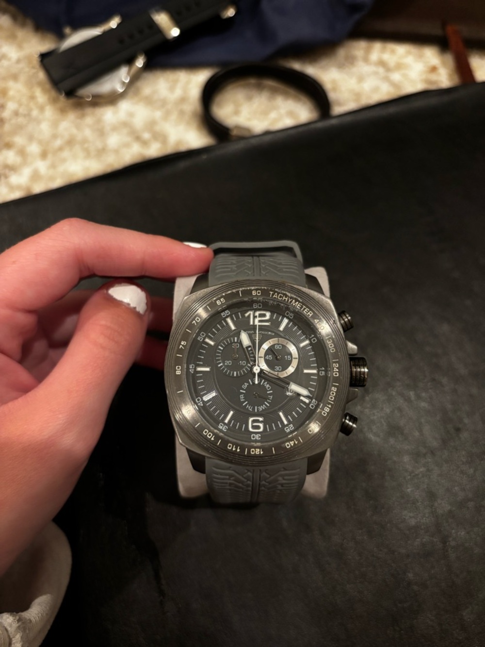 Swiss Legend Gray Black Chronograph Men's Watch